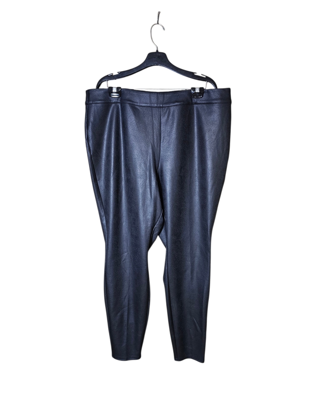 Lane Bryant Black Faux Leather Ponte Pants